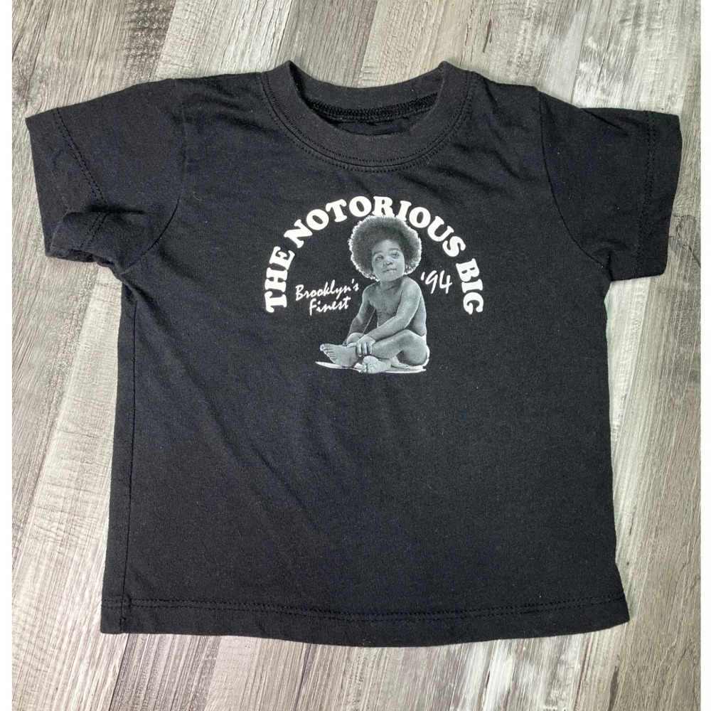 Notorious BIG Biggie Smalls Brooklyns Finest 94 Graphic Tee Black 18M Toddler